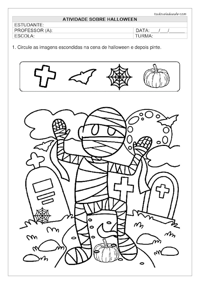 Atividade de Halloween para o 1º ano