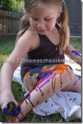Summer Activites for Kids - Frozen Paint