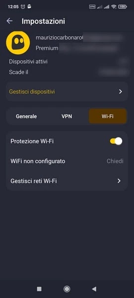 CyberGhost VPN-Impostazioni-Wi-Fi-Android