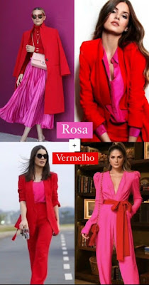 Rosa e vermelho