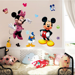 Wallpaper Dinding Lucu Gambar Mickey Mouse Untuk Kamar Anak