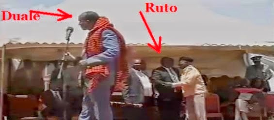 Governor Isaack Rutto and Adan Duale exchange bitter words. 