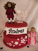 Andrea's American Girl doll cake February 26, 2011 (chairs and american girl cake )