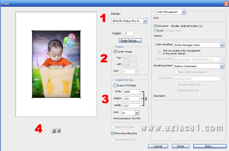 Cara mencetak foto di Photoshop dengan Printer - Blog azis 