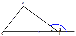 Exterior angle of a triangle