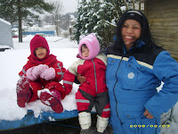 My 3 girls in the snow