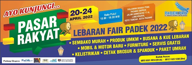 Komunitas SIlverians, DGCI Bersama Padang Expres Promosindo Adakan Pasar Rakyat Padek