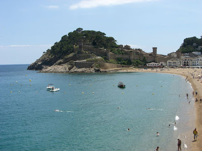 Beach and castle in Tossa de Mar