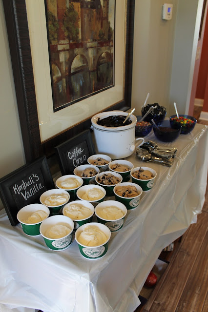 bridal shower ice cream bar