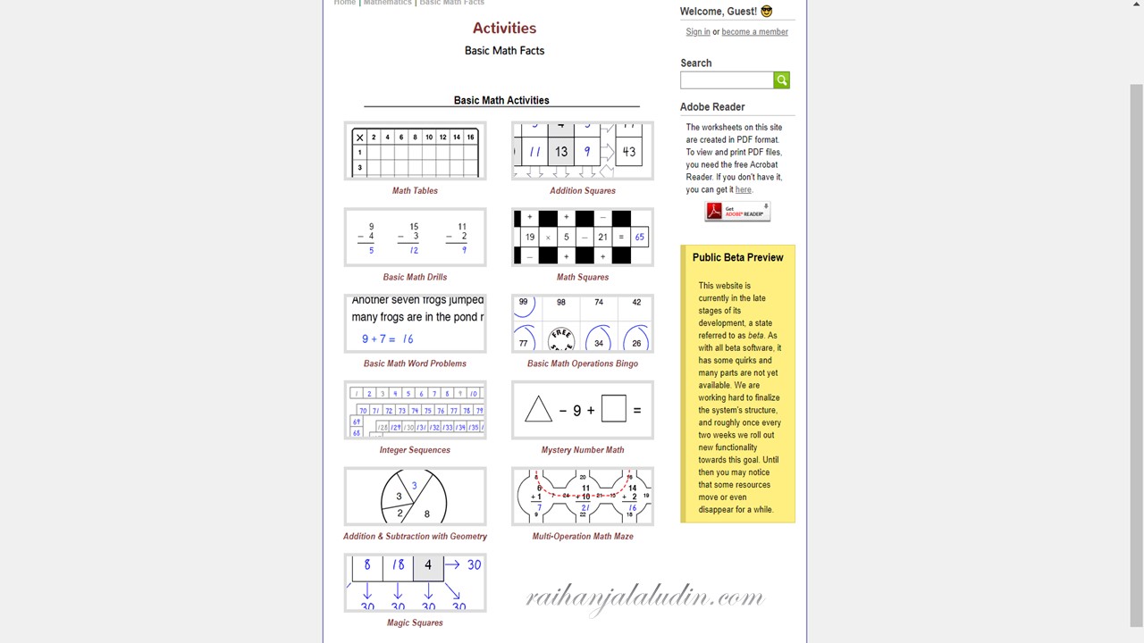 Cara Menghasilkan Lembaran Kerja Matematik Sekolah Rendah 