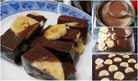 Puding Pisang Coklat