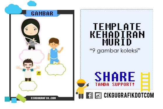 Template Kehadiran Murid versi Murid  KOLEKSI GRAFIK 