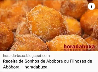 Receita de Sonhos de Abóbora ou Filhoses de Abóbora – horadabuxa