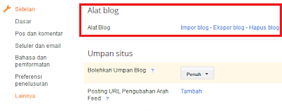 Cara Back Up Semua Data Artikel Blog