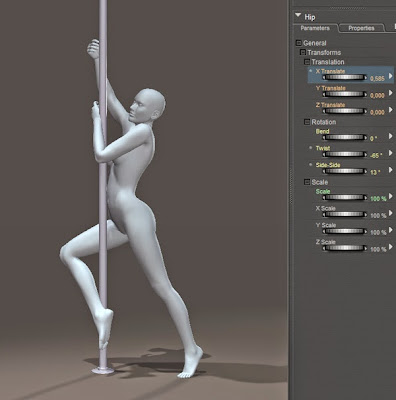 Mirrored pose in Poser