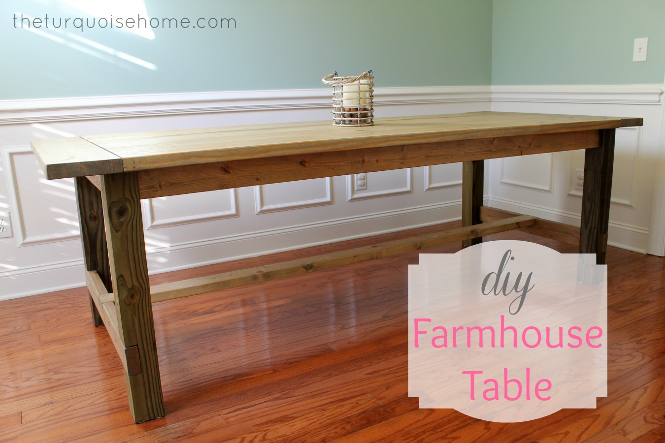 DIY Farmhouse Table For Less Than 100 The Turquoise Home