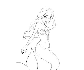 #3 Ariel Coloring Page