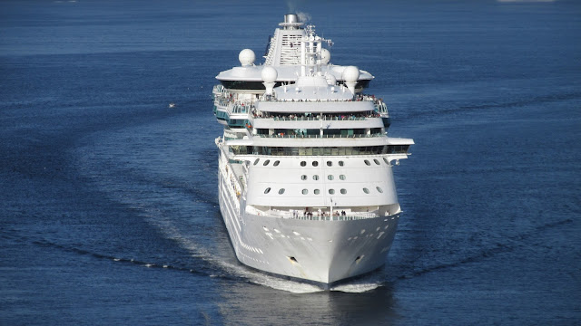 Royal Caribbean cruise ship Serenade of the Seas in Bergen, Norway; Fjords cruise