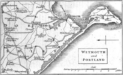 Map of Weymouth and Portland    from Weymouth and Melcombe Regis New Guide (1835)