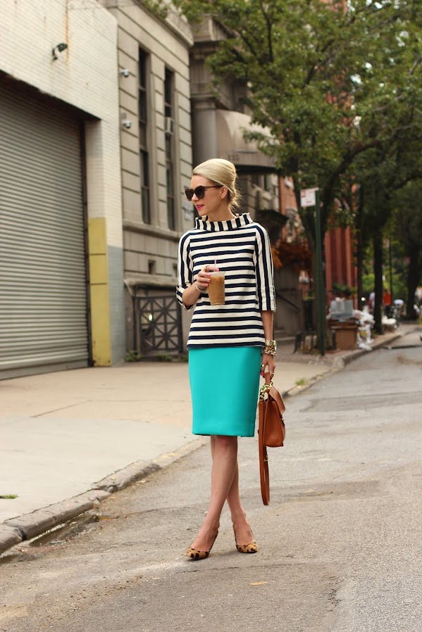 atlantic pacific stripes teal skirt leopard coach willis 