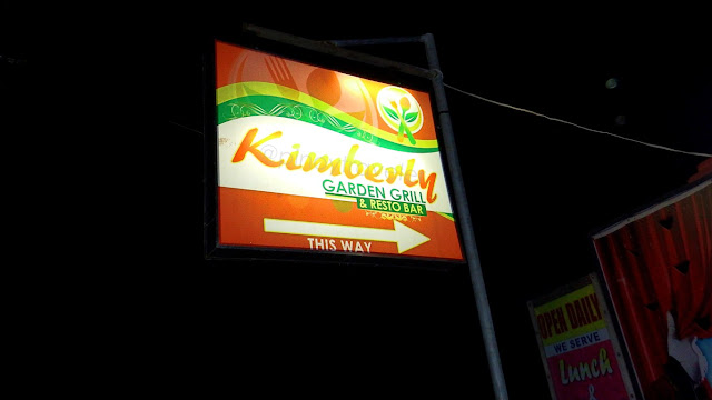 signage by the highway at Kimberly Garden Grill and Resto Bar in Sogod Southern Leyte