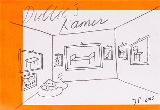 drawing John Körmeling Drolligs Kamer, 2015 