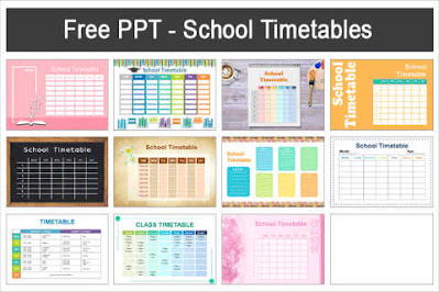 2019 School Timetable PowerPoint Templates