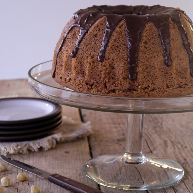 Hazelnut and chocolate bundt cake