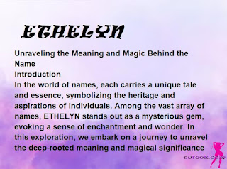 meaning of the name "ETHELYN"