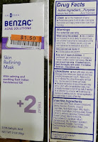 BENZAC acne solutions skin refining mask treatment salicyclic acid sandalwood oil masque review