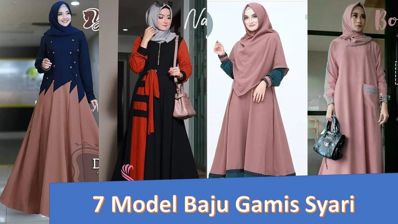 7 Model Baju Gamis Elegan Syari Terbaru 2020 2021 Trend Busana Syari Modern - Baju gamis trend sekarang