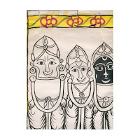 patua jagannath scroll painting west bengal india