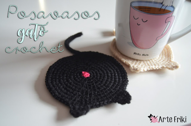 posavasos gato crochet patron gratis ganchillo kawaii cute cat free pattern pot holder 