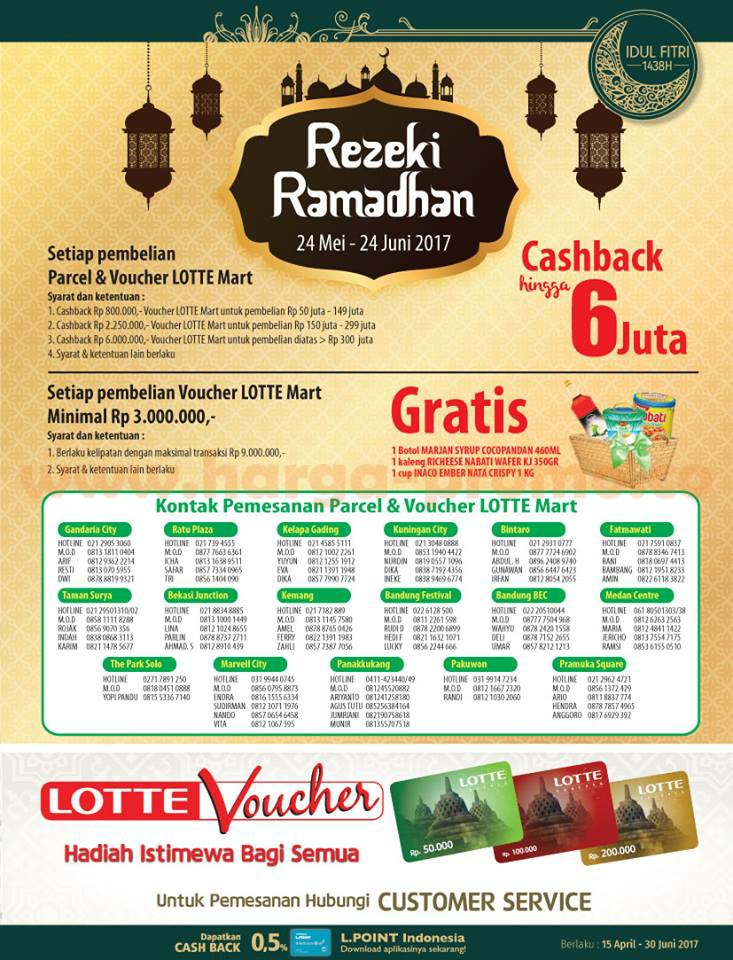 Lottemart Promo Katalog Parcel Lebaran 15 April - 30 Juni 