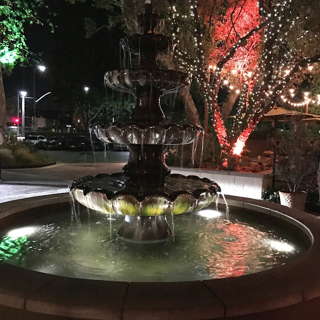 Water fountain outside Garland