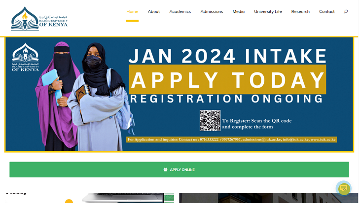 Apply Online to Join the Islamic University of Kenya (IUK)