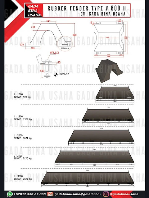 Rubber Fender Type V 800 H