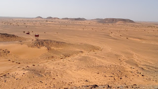 Nubian Desert is rocky and rugged