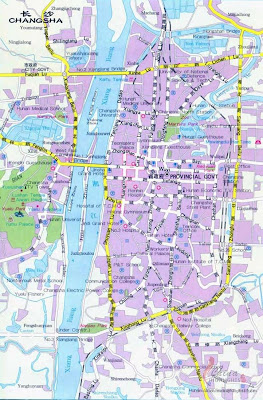 Changsha Map City of China