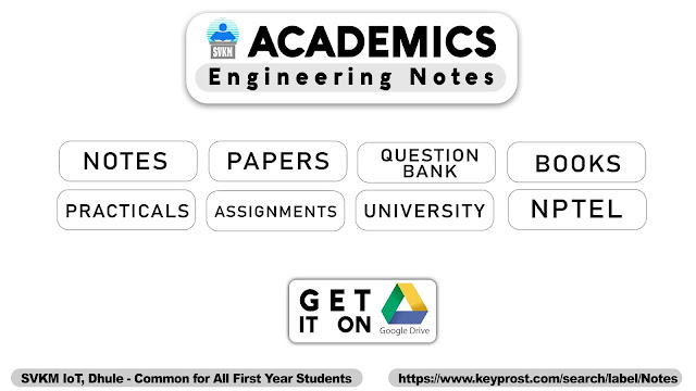 Engineering Notes SVKM Iot - ACADEMICS