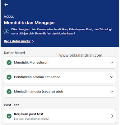 Soal dan jawaban pelatihan merdeka mengajar modul 2 mendidik dan mengajar