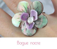 bague Fleur en nacre de Bijoux Chérie