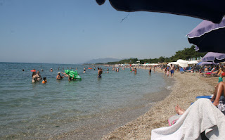 Beach getting busier as the morning goes on