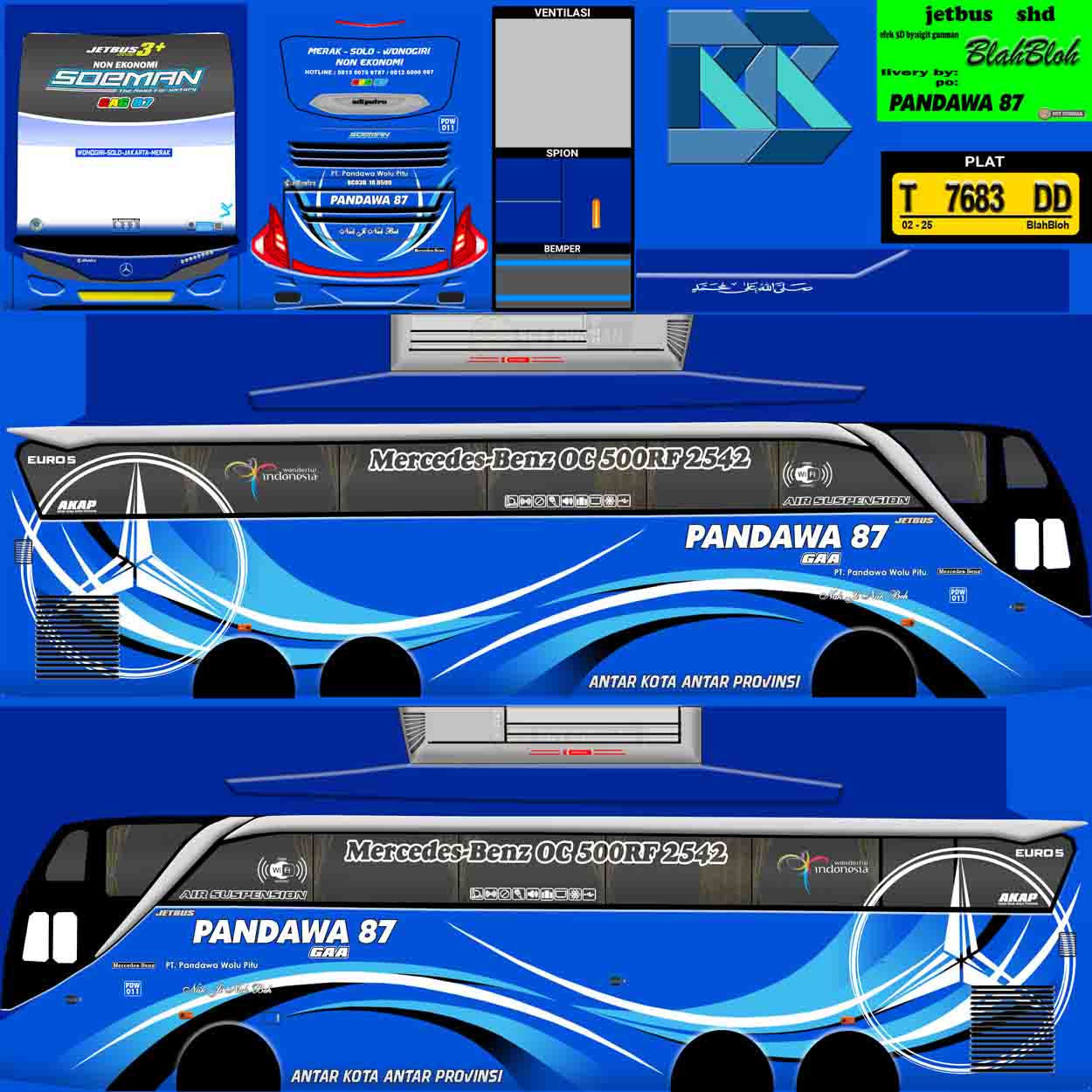 livery bussid shd tronton pandawa 87