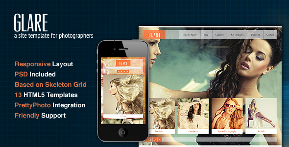 Glare - Photography Portfolio Site Template - Photography Creative