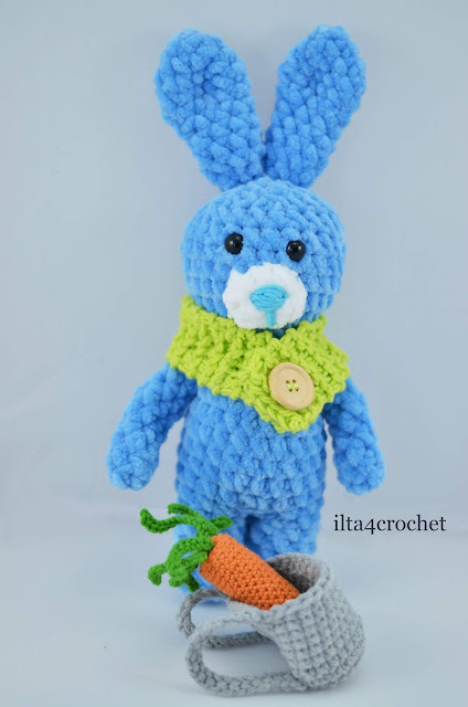 wielkanoc, królik, szydełko, handmade, marchewka, crochet bunny