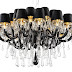 Splendid Black Chandelier Made of Crystal and Glass Material