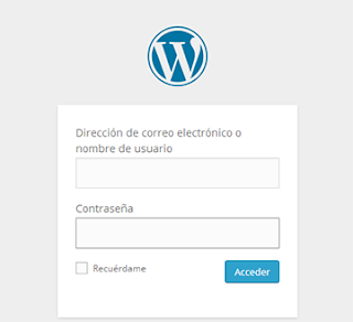 inicio sesion en wordpress