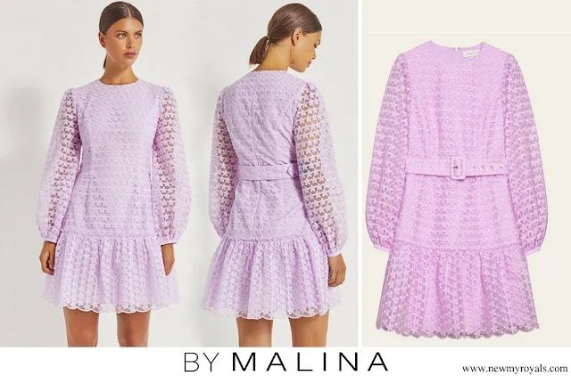 Princess Sofia wore By Malina Francine Floral Lace Dress, lilac