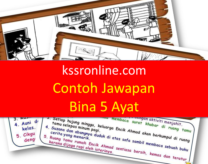 kssronlinecom  KSSR DSKP UPSR LINUS Contoh Jawapan Bina 5 Ayat